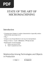 State of The Art of Micromachining