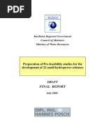 Final Report: Preparation of Pre-Feasibility Studies For The Development of 22 Small Hydropower Schemes