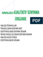 Analisis Kualitatif Senyawa Organik (A)