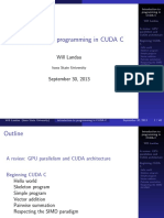 Introduction To Programming in CUDA C: Will Landau