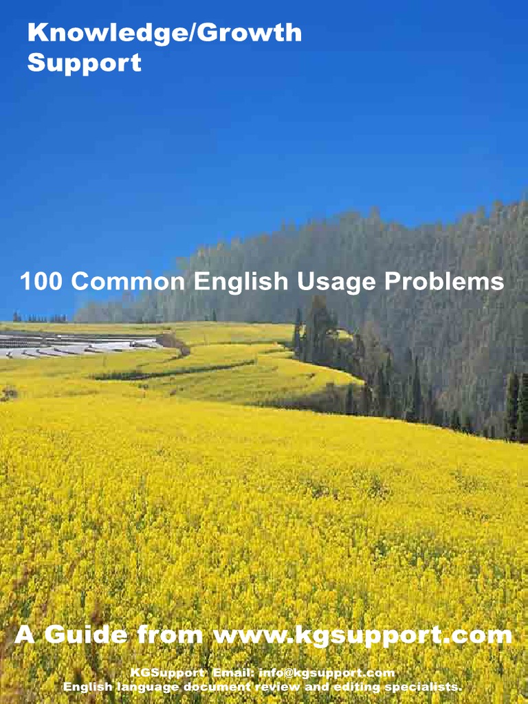 100 Common English Usage Issues | PDF | Language Arts & Discipline