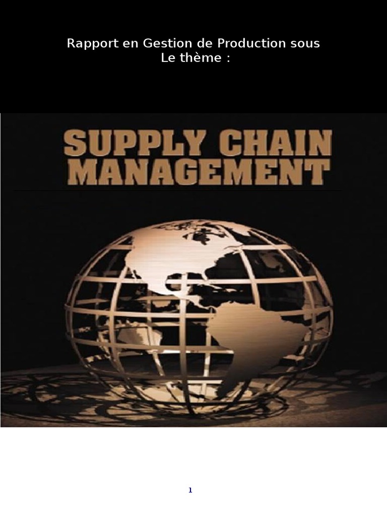 Optimisation de la Supply Chain Management | PDF | Logistique | Gestion ...