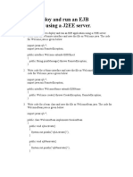 How To Deploy and Run An EJB Application Using A J2EE Server