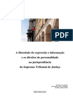 A Liberdade de Expressão e Informação e Os Direitos de Personalidade Na Jurisprudência Do Supremo Tribunal de Justiça