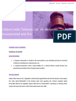 Iridium India Telecom Ltd. vs. Motorola Inc