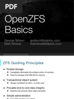 Openzfs Basics: George Wilson Matt Ahrens