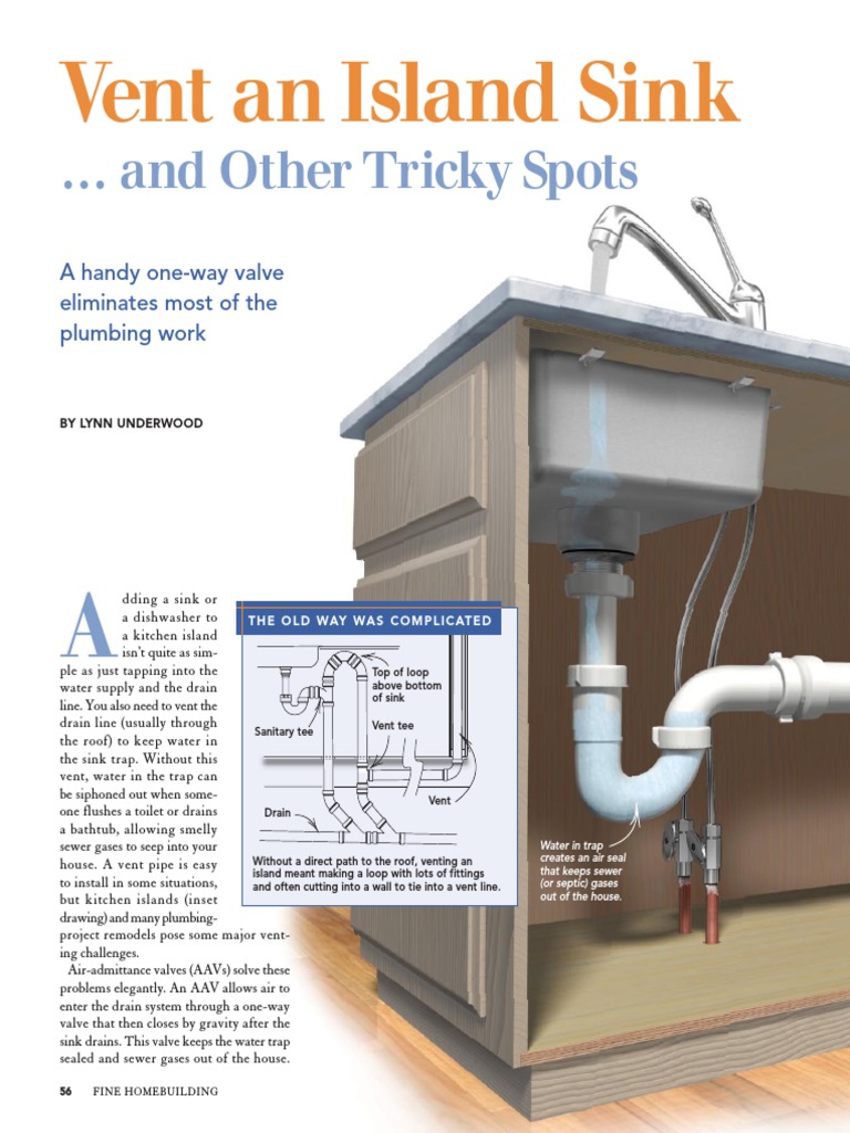 Vent An Island Sink PDF Hydraulics Building