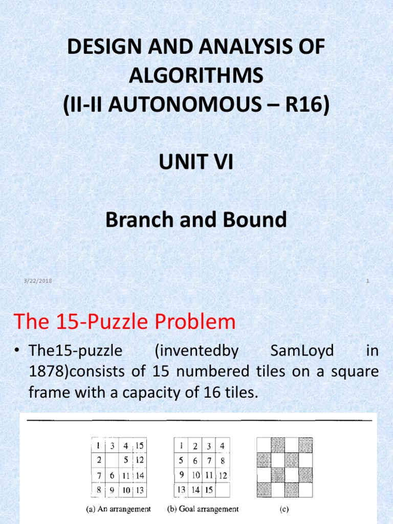 Design and Analysis of Algorithms (Ii-Ii Autonomous - R16) Unit Vi ...