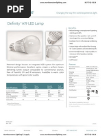 Download Lighting Science Definity - Dfn a19 Sheet by Northwestern Lighting and Supply SN37680501 doc pdf