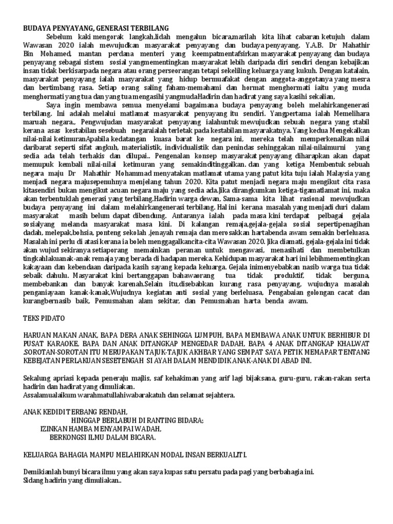 Budaya Penyayang Pdf