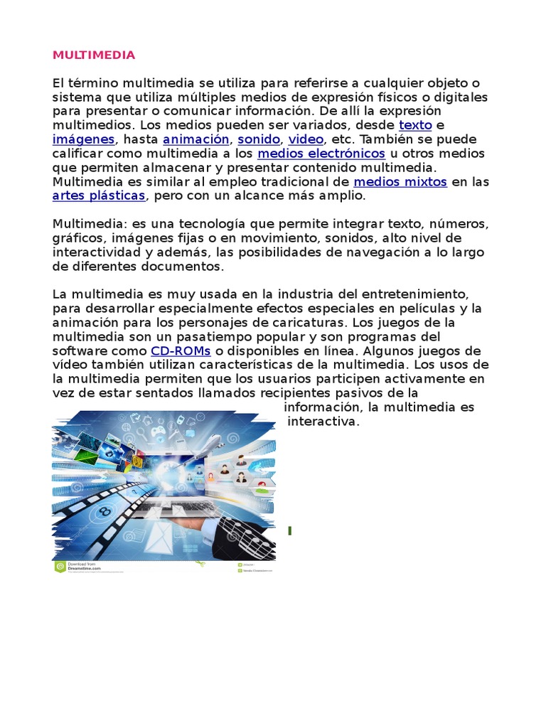 Multimedia | PDF | Multimedia | Informática
