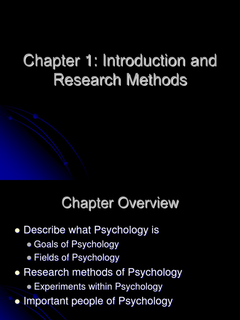 Chapter 1: Introduction and Research Methods | PDF | Experiment ...