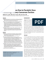 Cecal Perforation Case Report After C-Section