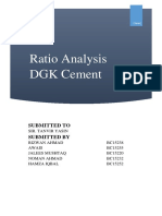 Ratio Analysis DGK Cement: Submitted To Submitted by