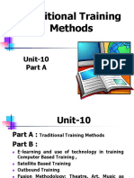 Unit-10 a Traiditional Training Methods