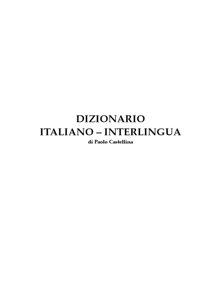 Dizionario Italiano PDF | PDF
