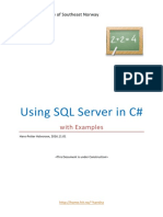 Using SQL Server in CSharp