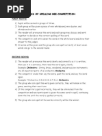Spelling Bee Evaluation Rubric | PDF