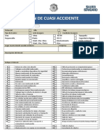 Planilla de Reporte de Cuasi Accidente