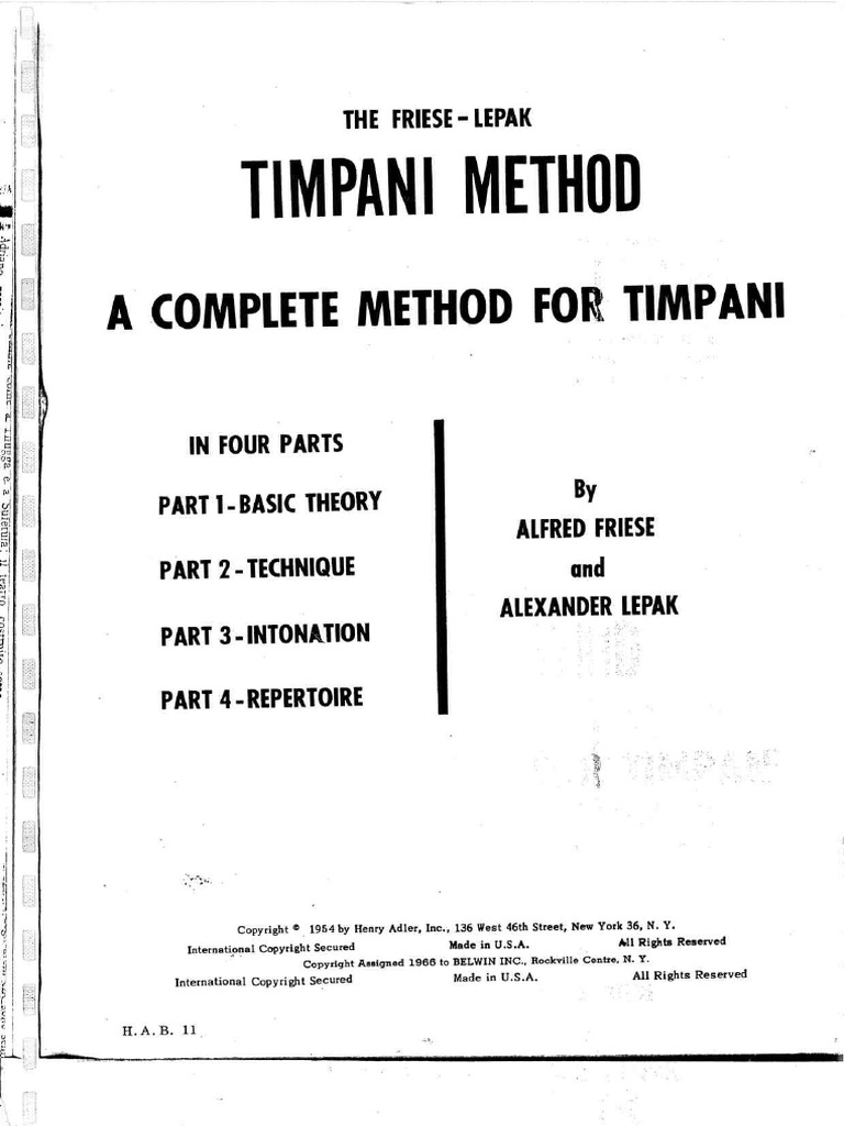 Timpani Method FrieseLepak PDF