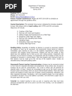 course syllabus - web 1 17-18