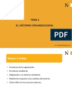 Tema 2 - El Entorno Externo y Relaciones Interorganizacionales