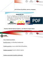 Administración líneas producto marcas empaques