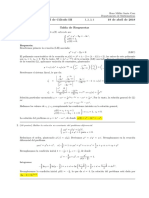 Corrección Primer Parcial de Cálculo III, jueves 19 de abril  de 2018