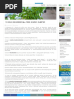 13 Dicas de Hidroponia Para Cultivo Em Regiões Quentes