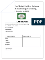 BSMRSTU Lab Report cover page by zihad cse41