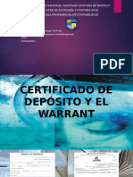 Certificado de Depósito y El Warrant