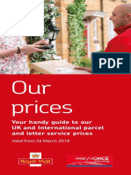 Our Prices 2018 Effective 26 March 2018