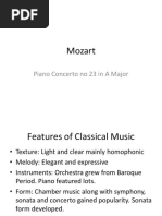 Mozart: Piano Concerto No 23 in A Major