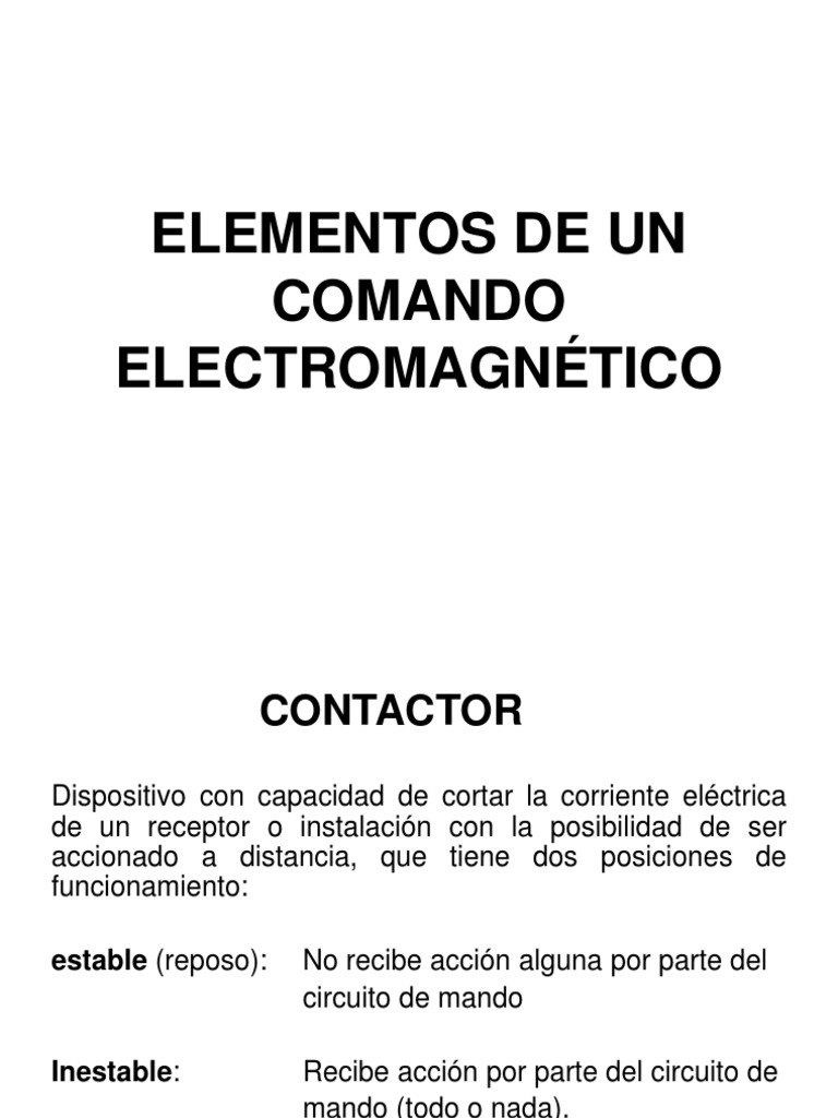 1 Elementos de Un Comando | PDF | Electricidad | Componentes