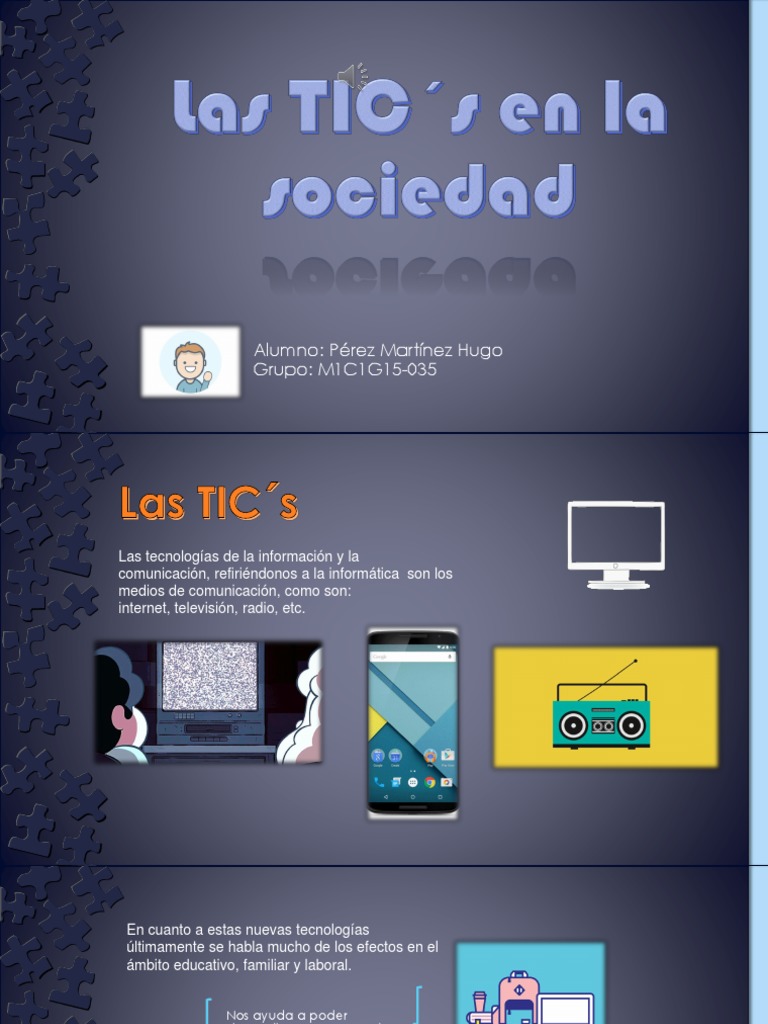 Las TIC S en La Sociedad | PDF | Tecnología de información y ...