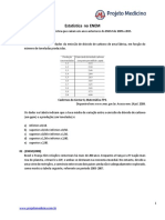 Estatística no ENEM: questões de 2009 a 2015