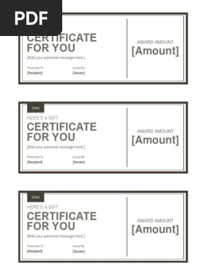 Small Certificates