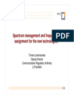 Spectrum Management and Frequencies Assignment For The New Technologies