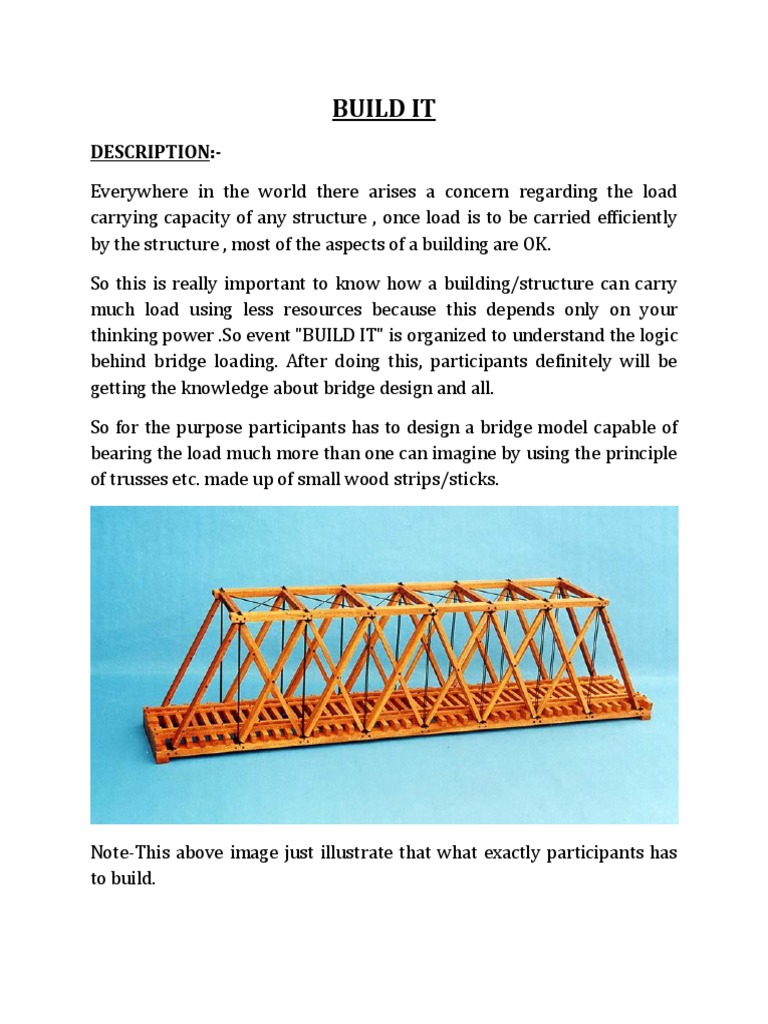 Bridge Design Challenge: Build It! | PDF