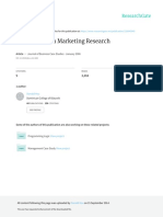 Case Studies in Marketing Research