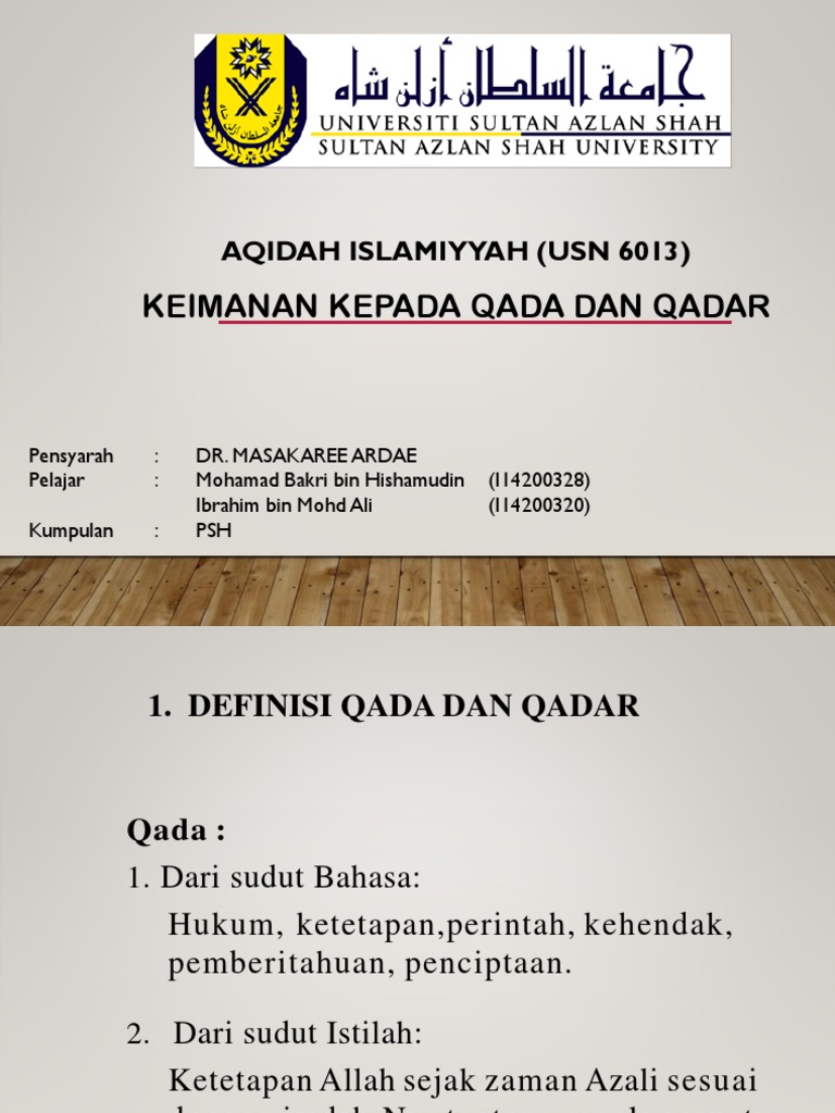 Qada & Qadar