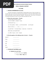 Focus - English Contest 4th Grade: Scoala Gimnaziala "Manolache Costache Epureanu" Barlad