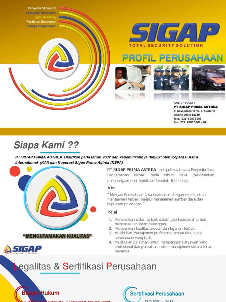 Profil Perusahaan Sigap Prima Astrea | PDF