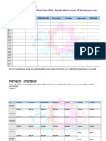 Revision Timetable