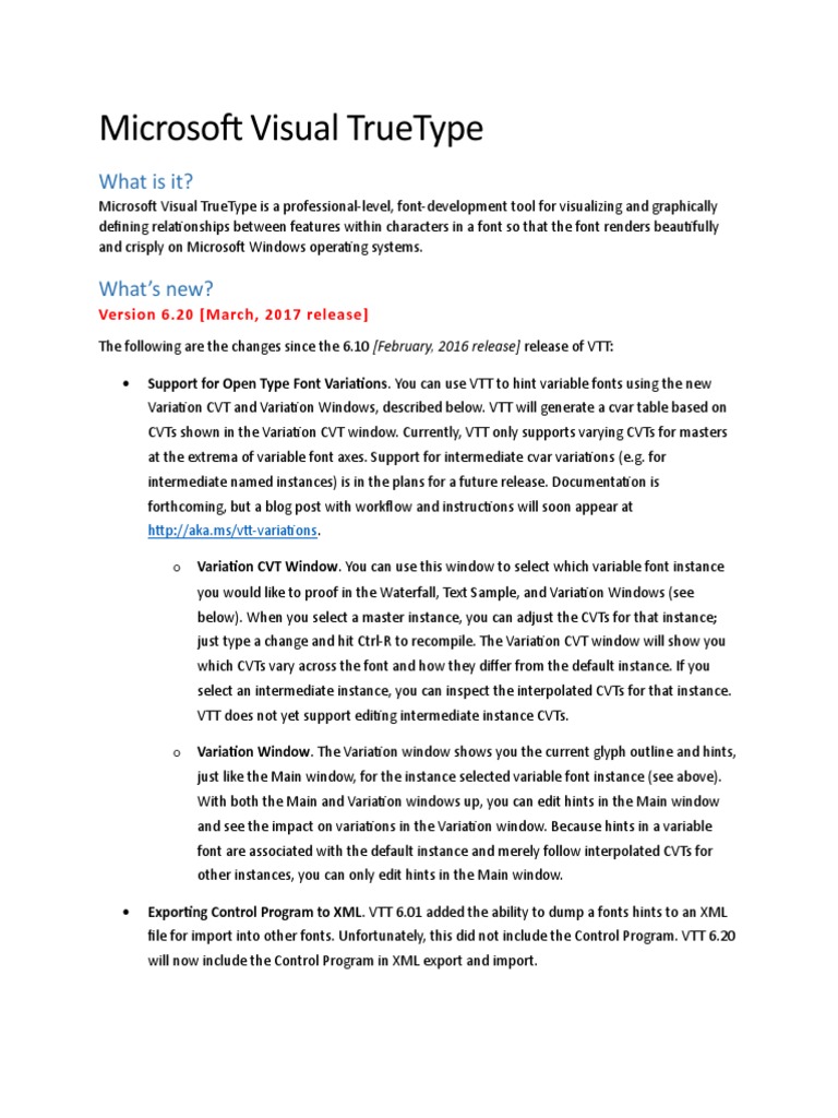 Visual TrueType ReadMe | PDF | Typefaces | Areas Of Computer Science