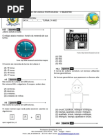 Avaliação de Matemática 3º Ano