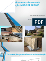 Dimensionamento de Muros de Muros de Conten o