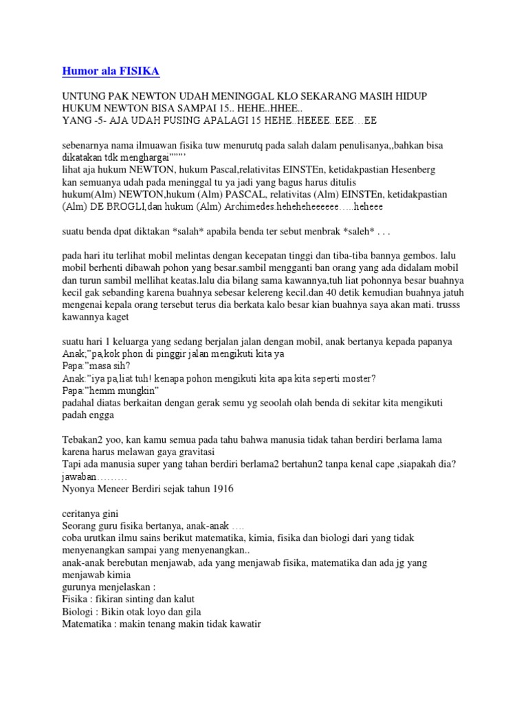 Humor Ala FISIKA