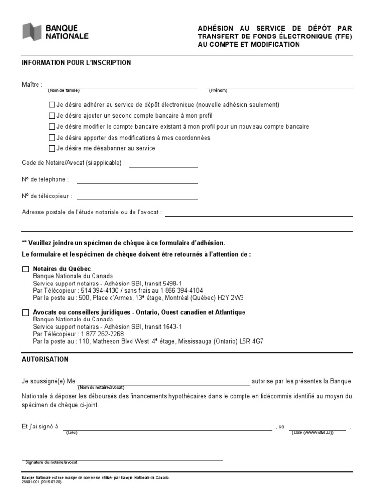 Formulaire BNC.pdf | Chèque | Banques