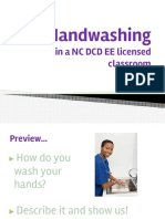Handwashing: in A NC DCD EE Licensed Classroom